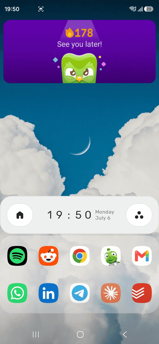 Yasan Launcher disabling the wallpaper for an individual space.